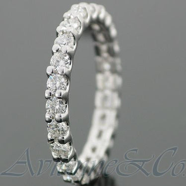 14K White Solid Gold Womens Diamond Eternity Ring Band 1.25 Ctw